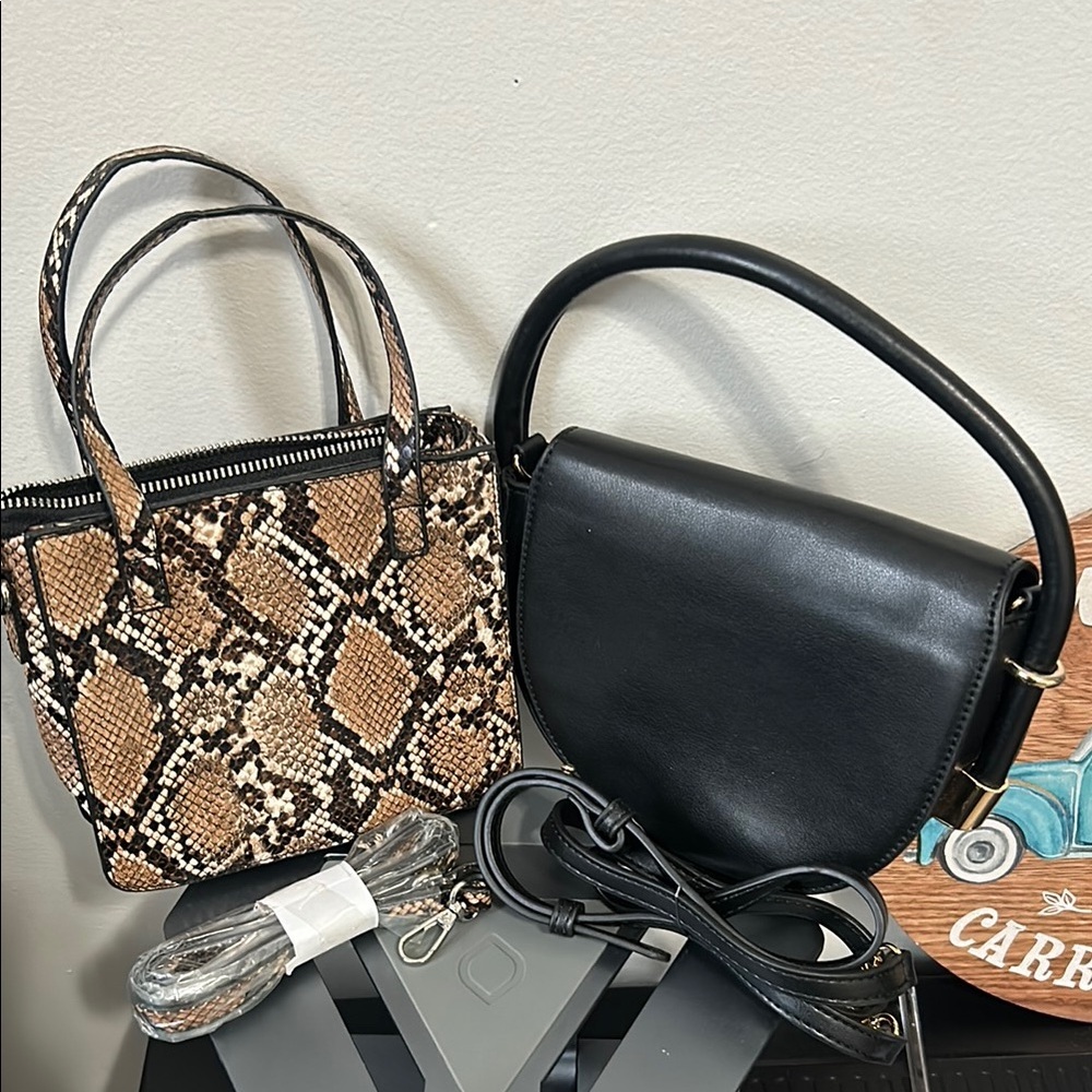 Forever 21 Black and Brown Shoulder Bags Set